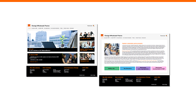 Refonte de l'intranet Orange Wholesale France design intranet orange refonte ui ux