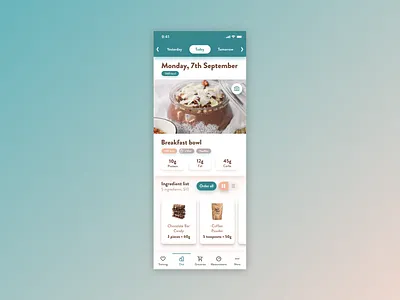 Foody App Shot design ui