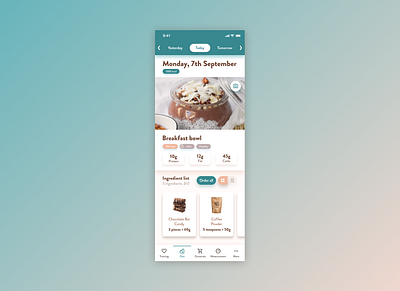 Foody App Shot design ui