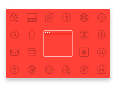 The untold history of macOS System Preferences apple icon illustration line line art mac macos macos icon macosx red system preferences window