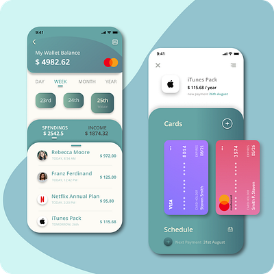 Auto Payments app UI Design appdesign design figmadesign light design light theme payment app transactions ui ui design uxui wallet ui wireframe