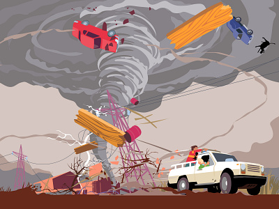 Tornado 2d childrens illustration illustration tornado vector