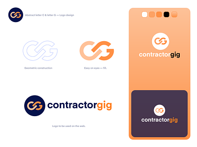 Minimal and Clean Logo Design for contratorgig identity design logo logo design mark