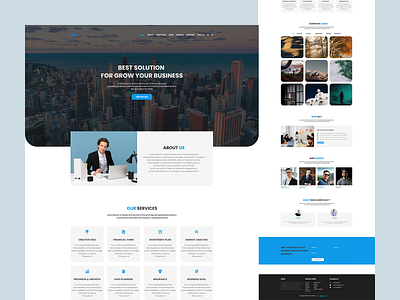 Creative Corporate Business Agency Landing Page Web Template app design business agency corporate creative design ecommerce full screen header design home page home screen landing page design landingpage portfolio site ui design ux uxui web web template web template design website design