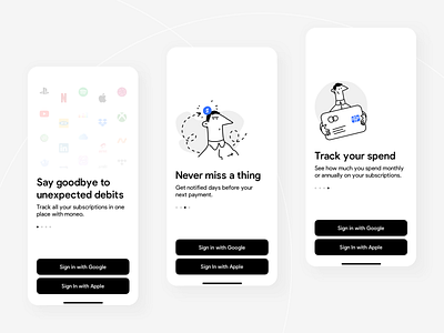 Moneo: Walkthrough app ios mobile subscription