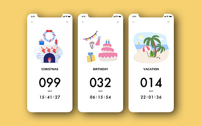 Daily UI 014 - "Countdown Timer" 014 app countdown countdown timer countdowntimer daily ui daily ui challenge dailyui dailyuichallenge design illustration timer app ui