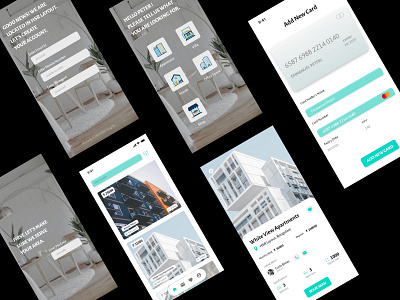 Space -online property rental application add card app booking dailyui design home apartment login ui ux villas webpagedesign