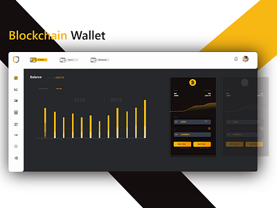 Blockchain e-Wallet blockchain branding design icon illustration mobile application ui design ux wallet web web ui ux website design