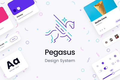 Pegasus Design System app branding clean design design system designops minimal productdesign tools ui ux