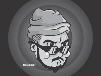 Muelas de Gallo (Banda Baston) cartoon cartoon character hiphop mexican mexico rap retro vintage