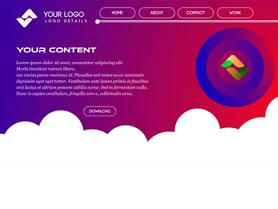 cool ui design for landing page landing page layout design psd to html responsive design ui design web page web page illustration