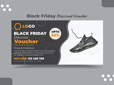 Black Friday Discount Voucher Design black black white black and white black friday black friday 2020 card design coupon coupon card discount discount card discount coupon discount voucher fashion festival occasion offer office restaurant shoes vacation