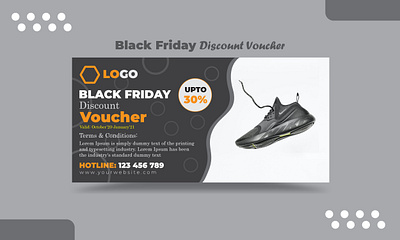 Black Friday Discount Voucher Design black black white black and white black friday black friday 2020 card design coupon coupon card discount discount card discount coupon discount voucher fashion festival occasion offer office restaurant shoes vacation