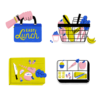 Kid Lunches Made Easy editioral grocery healthy healthyfood illustration kids lunches mom sweet sweet spots