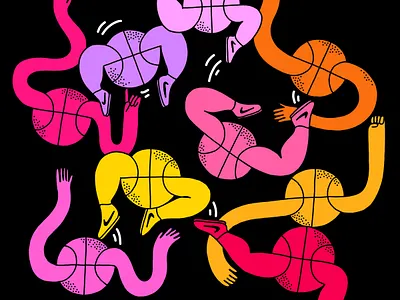 BBalls basketball bball colors nike pattern vector