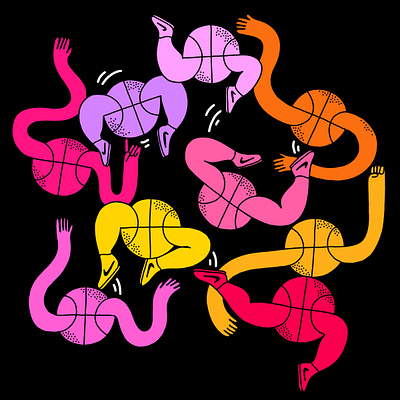 BBalls basketball bball colors nike pattern vector