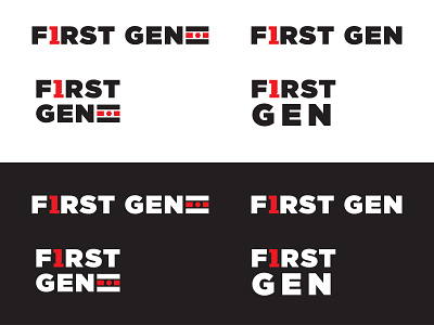 Texas Tech University First Gen logo branding education flag logo one texas tech typography university