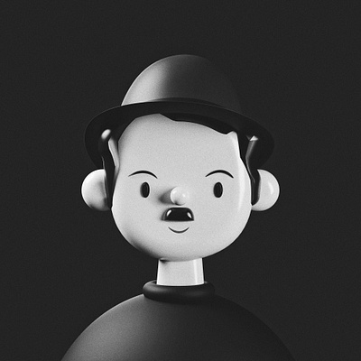 Charlie Chaplin | Toy Faces | 3D Illustration 3d animation avatar avatars c4d freebie icon illustration logo ui ux vector