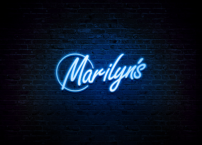 Marilyn's Nightclub Branding brand design brand identity design brand strategy brandidentity branding illustration logo mockup logodesign logodesigner logotype neon light neon logo neon sign night club nightclub nightclub logo nightlife vector