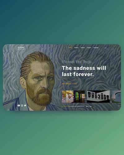 Van Gogh behance typography ui ux ux design uxui uxuidesign web design webdesign website