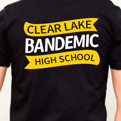 Commissioned Band Tee bandemic banner flat illustration hand drawn type high school illustration marching band vector