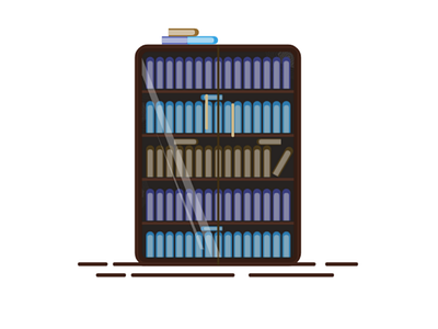 Book shelf 100daysofillustration bookshelf elearning flat flatdesign illustration vector