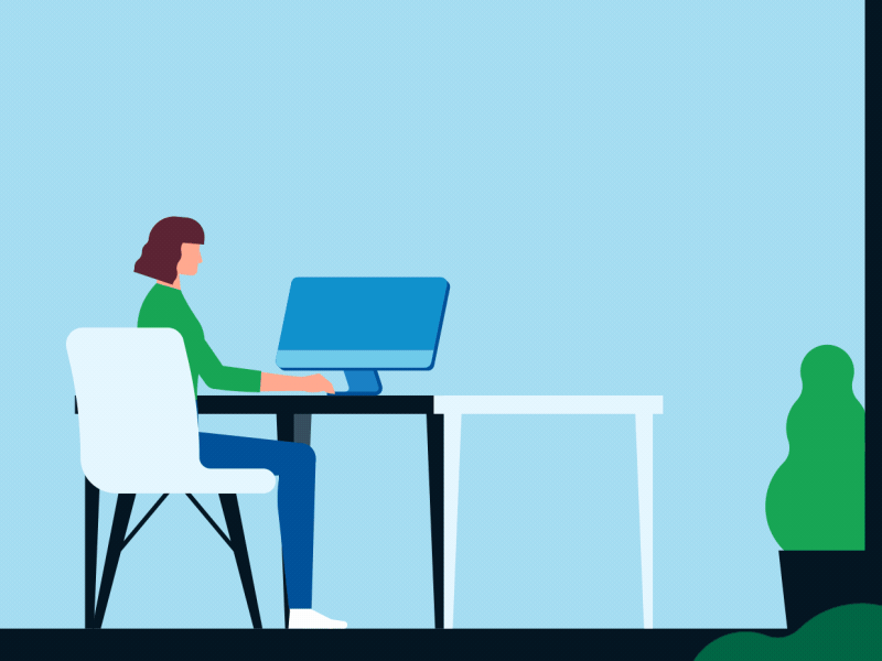 Good To Pay animation branding camera character design fly girl illustration man motion motion graphic motionstory paralax plane