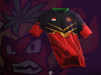 E-Sport Team Jersey_Tomato Warrior branding design esport esport team esportlogo game gamer graphic design jersey logo mascot mascot character mascot design mockup tomato warrior