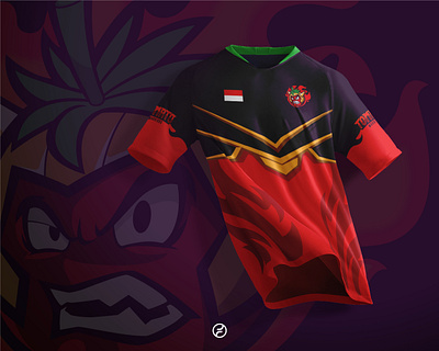 E-Sport Team Jersey_Tomato Warrior branding design esport esport team esportlogo game gamer graphic design jersey logo mascot mascot character mascot design mockup tomato warrior