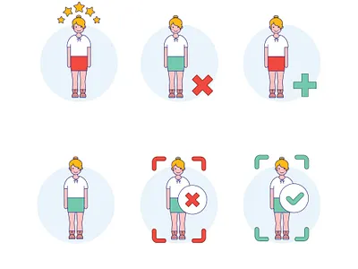 Character Set - Illustration character clothes face female flat girl illistration illustration pose set user vector woman