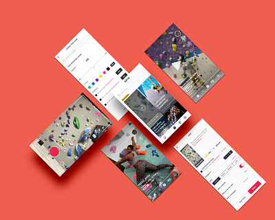 Social Media Rock Climbing App design fitness rock climbing social media design ui ux