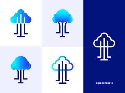 logo concepts - Pecano brand brand identity brand identity design branding cloud erp logo logo mark logodesign modern solution tree