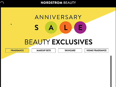 Nordstrom Anniversay Endcap - 2015 angularjs animation branding css css animation design html5 ui ui design ux