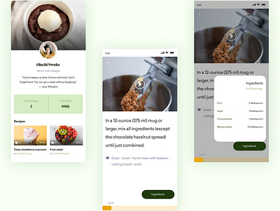 Dafa - Kitchen experiences that you'd love cook cookbook cooking cooking app dailyui description design details food food and drink food app food design kitchen kitchen app kitchens landing page mobile app mobile app design youtube