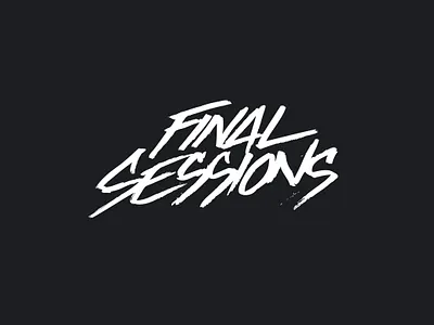 Final Sessions branding brush event handletter logo script