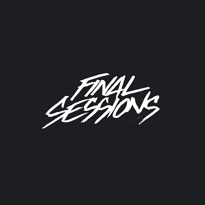 Final Sessions branding brush event handletter logo script