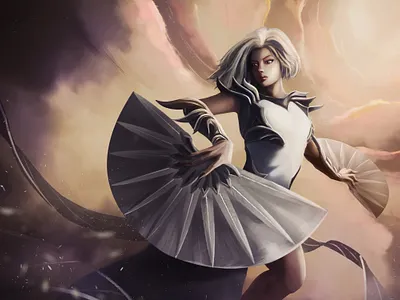 Aria the First air air element aria character characterdesign digital art digital panting fantasy art fantasyart illustration splash art