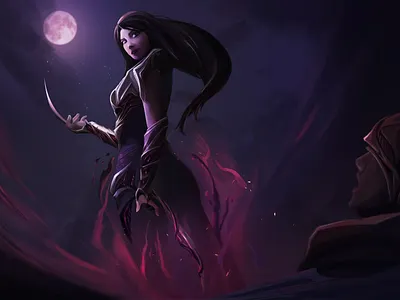 Shadow and the Moon character characterdesign digital art digital panting fantasy art fantasyart illustration splash art