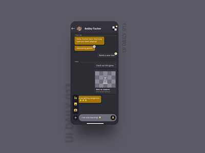 UI Daily 013 adobe xd chat chess dailyui