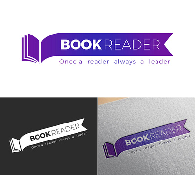 Book Reader logo logo design