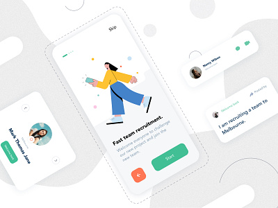 Mobile App Interface app app design card fashion icon illustration lists mobile ui ux