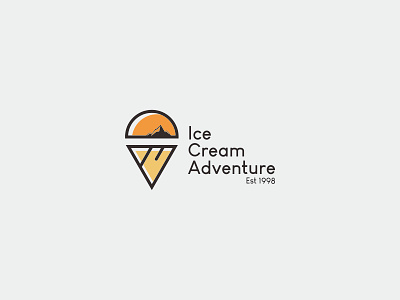 ICA adventure branding design flat icecream illustration logo minimal modern outdoor logo proffesional logo