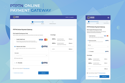 PTPTN Online Checkout Page ui ux web design