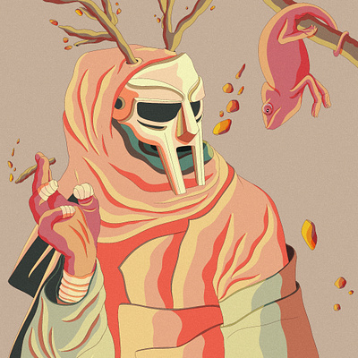 MF DOOM digitalart illustration ipadpro mfdoom photoshop procreate surreal