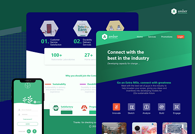 Amber Project adobe xd agriculture design figmadesign illustration landing page logo mobile app mobile ui ui webdesign website design