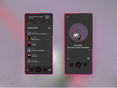 Music Player Mockup app app design artists mockup music music app music player ui ux