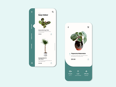 Plant App app app design design plant typography ui ux