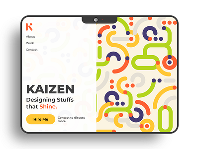 Kaizen landing page kaizen landing design landingpage logo uiux ux vector web website website design