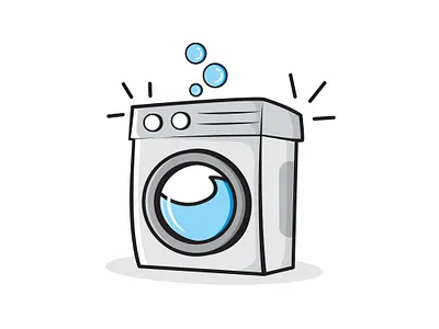 Washing machine cartoon illustration vector appliance camera clean clothes digital dryer equipment household illustration isolated laundry lens machine photo photography wash washer washing washing machine white