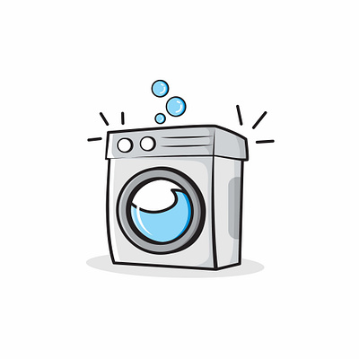 Washing machine cartoon illustration vector appliance camera clean clothes digital dryer equipment household illustration isolated laundry lens machine photo photography wash washer washing washing machine white